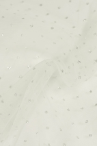 CDDE CRYSTAL TULLE GLITTER SILVER DOTS