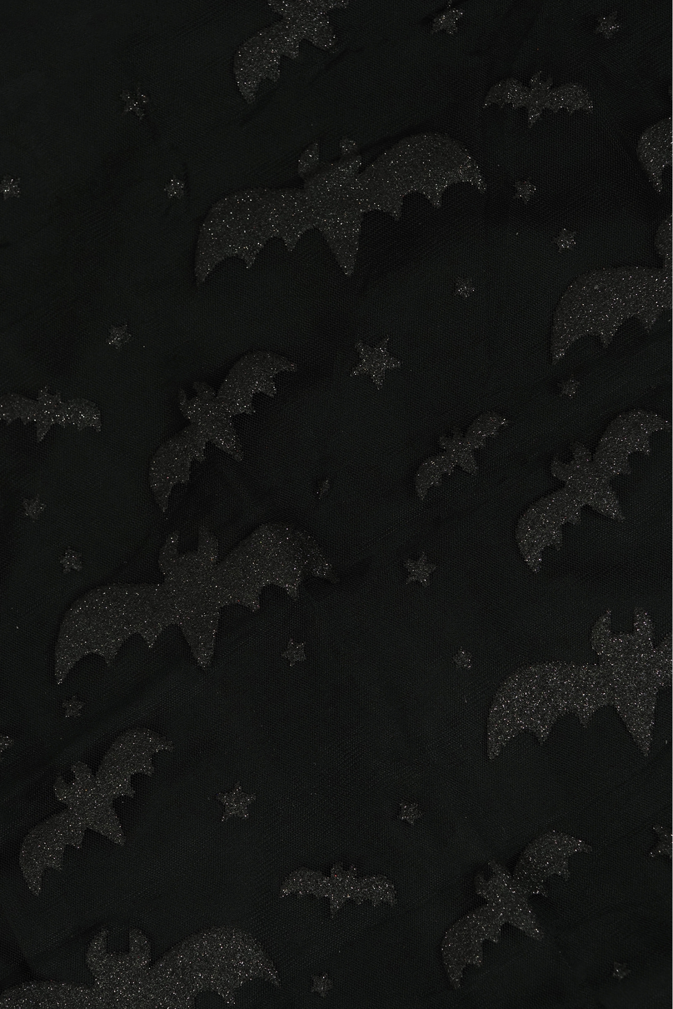 TIUL Z NADRUKIEM T2941 BLACK
