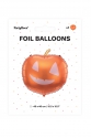 Foil balloon Pumpkin, 40x40cm, mix