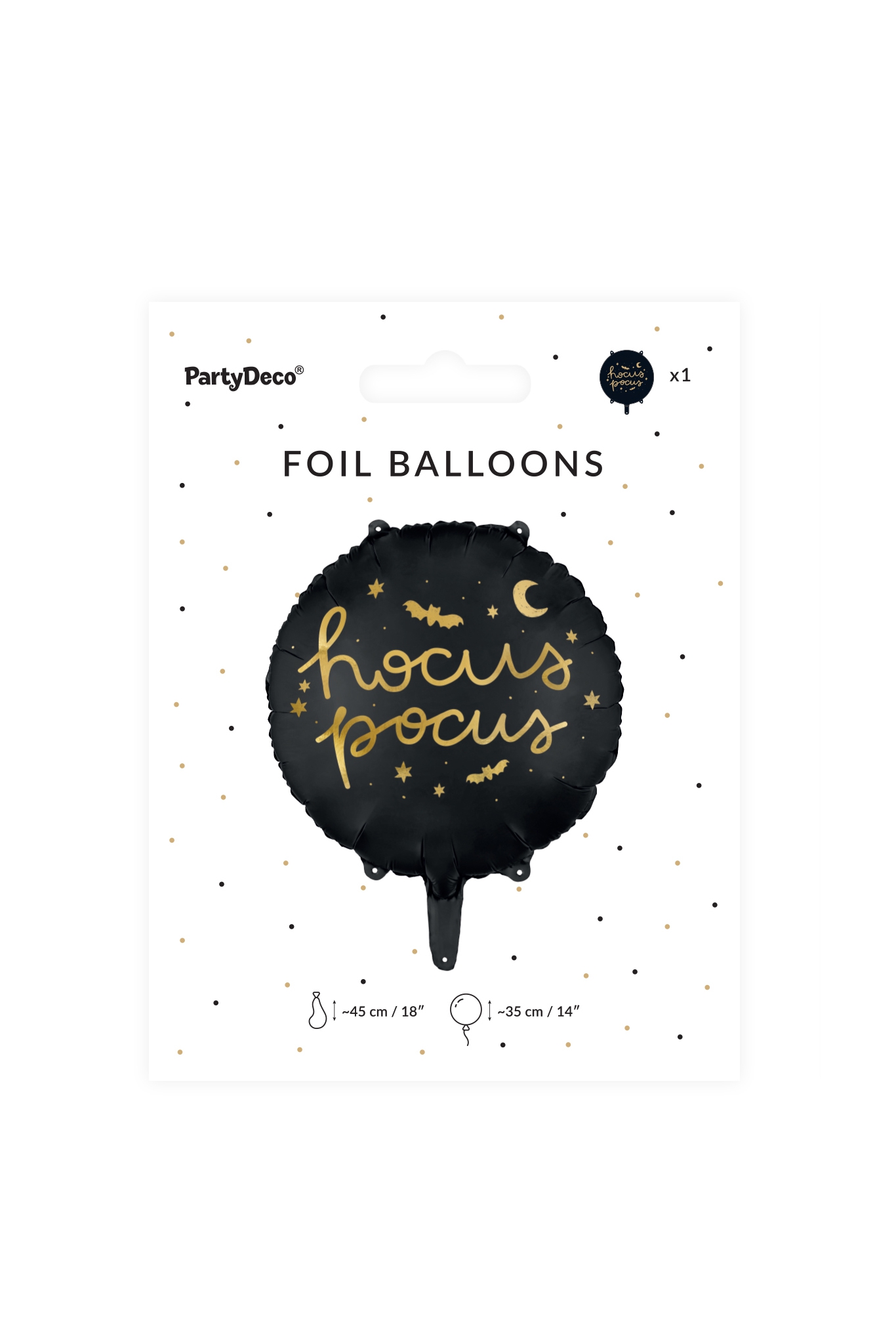 Foil balloon Hocus Pocus, 45 cm, black