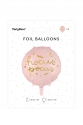 Foil balloon Hocus Pocus, 45 cm, pink