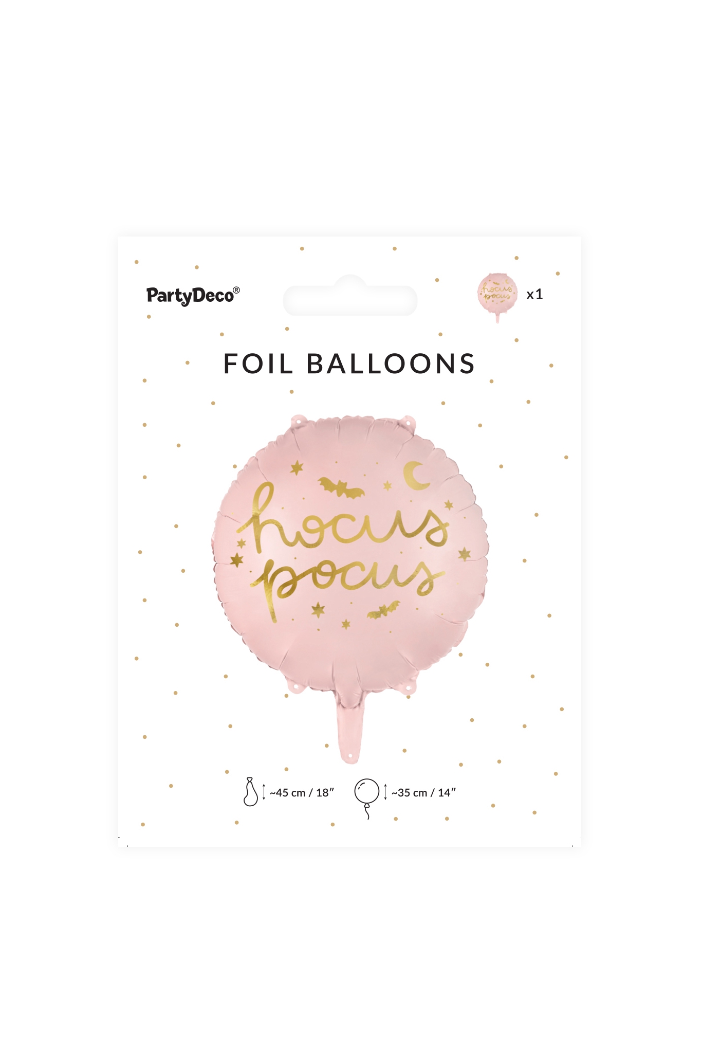 Foil balloon Hocus Pocus, 45 cm, pink