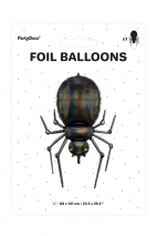 Balon foliowy Pająk, 60x101cm, czarny