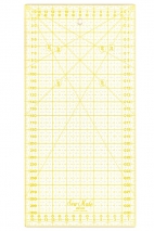 Liniał do patchworku i quiltingu, 160x320 mm, podziałka centymetrowa, żółta