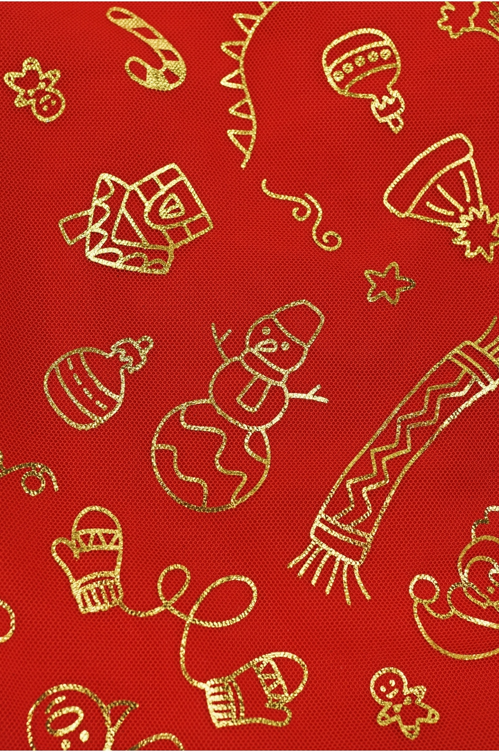 CHRISTMAS PATTERN TULLE TF257