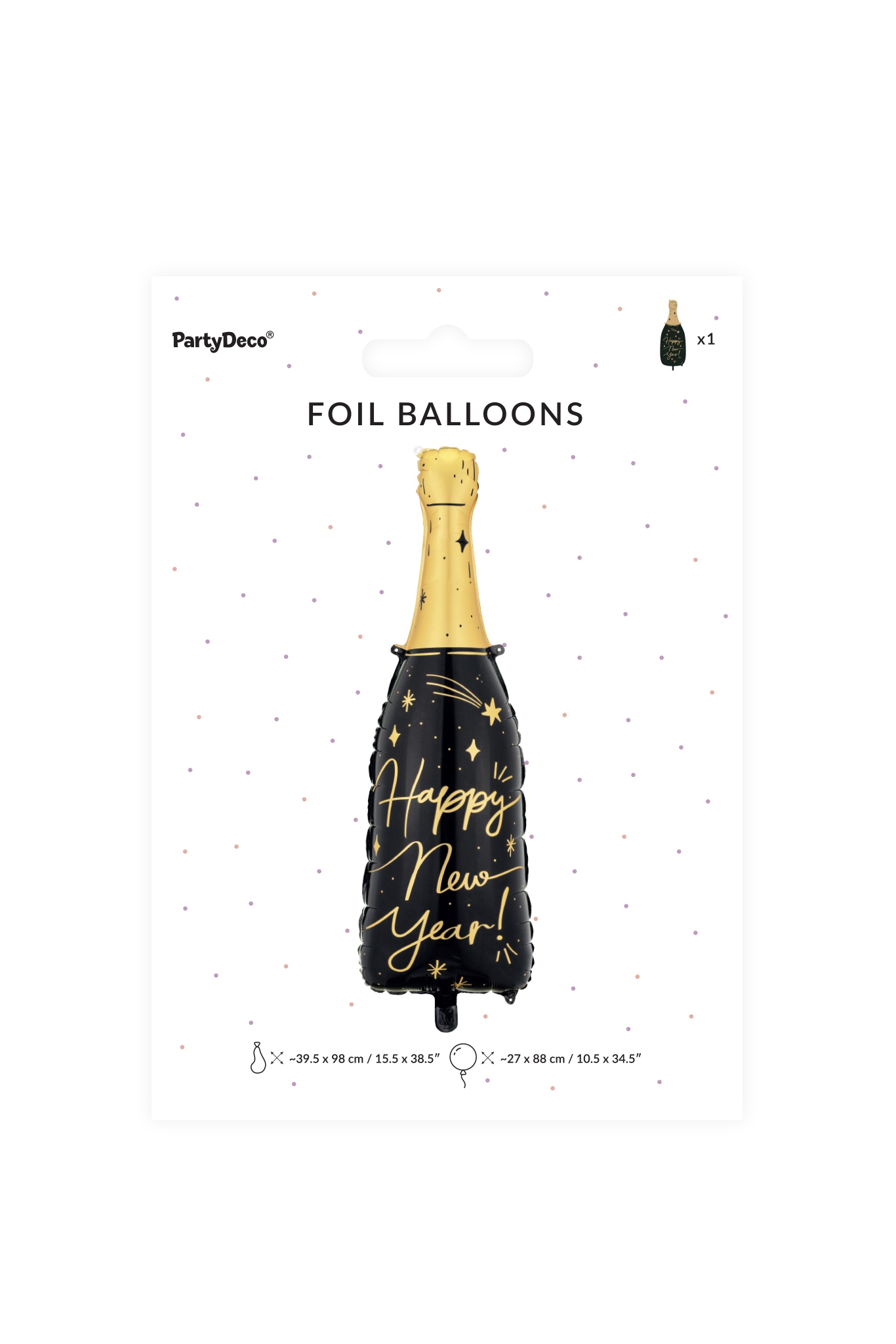 FLASCHEN-FOLIENBALLON HAPPY NEW YEAR
