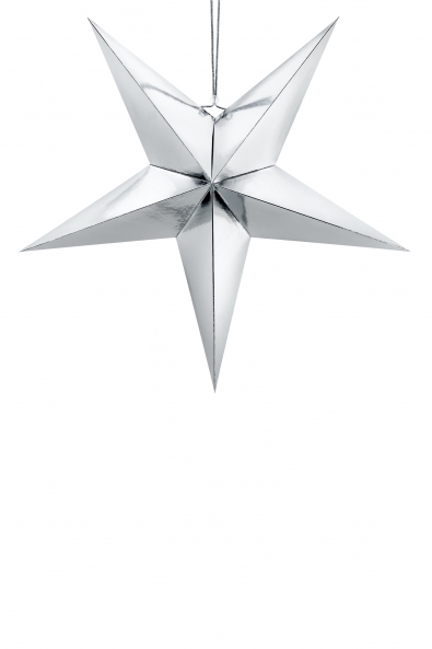 PAPIERSTERN 70 CM SILBERN