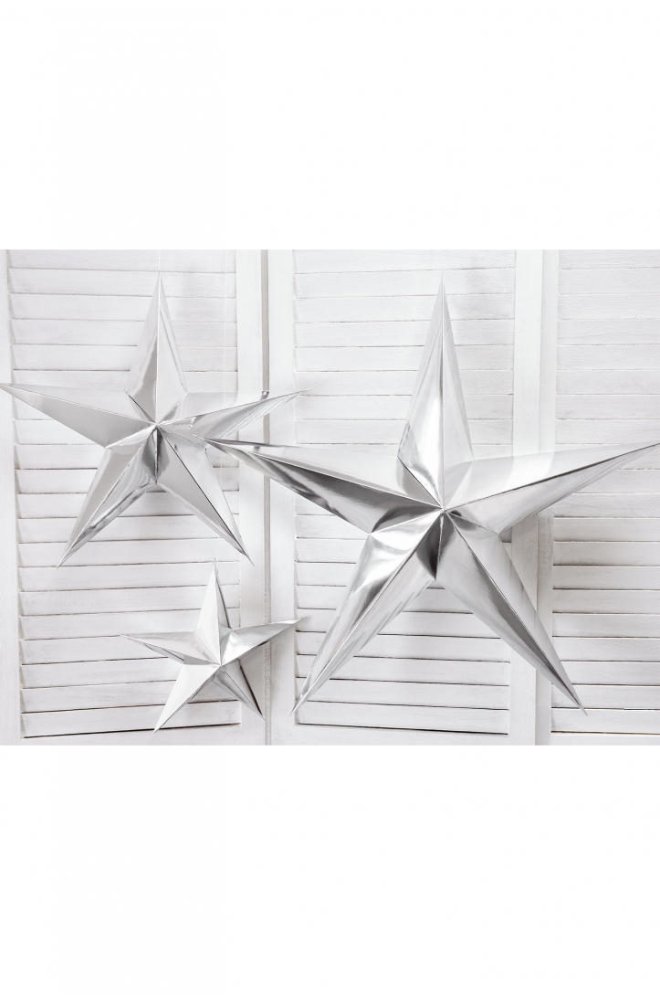 PAPIERSTERN 70 CM SILBERN