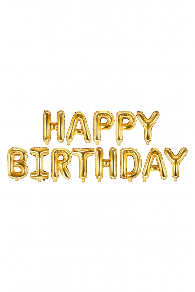 Balon foliowy Happy Birthday srebrny