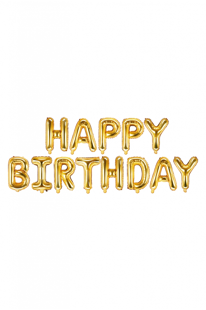 Balon foliowy Happy Birthday srebrny