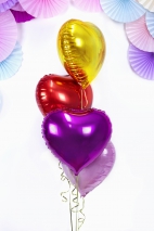 Balon foliowy Serce, 45cm, czerwony