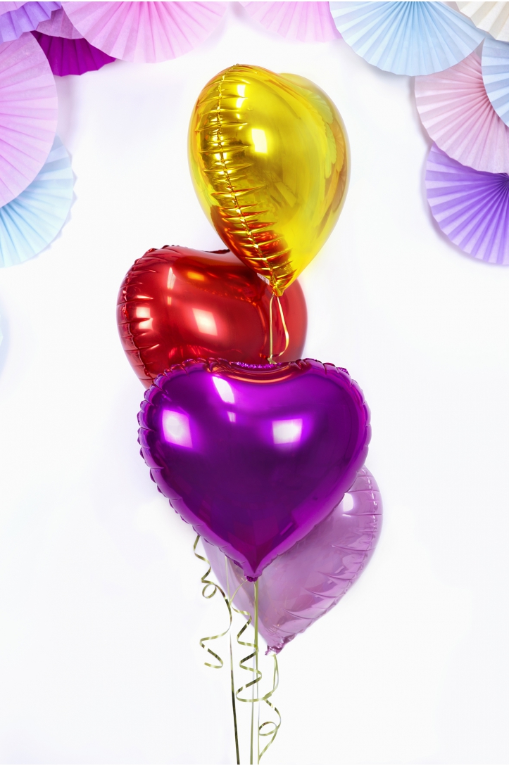 Balon foliowy Serce, 45cm, czerwony