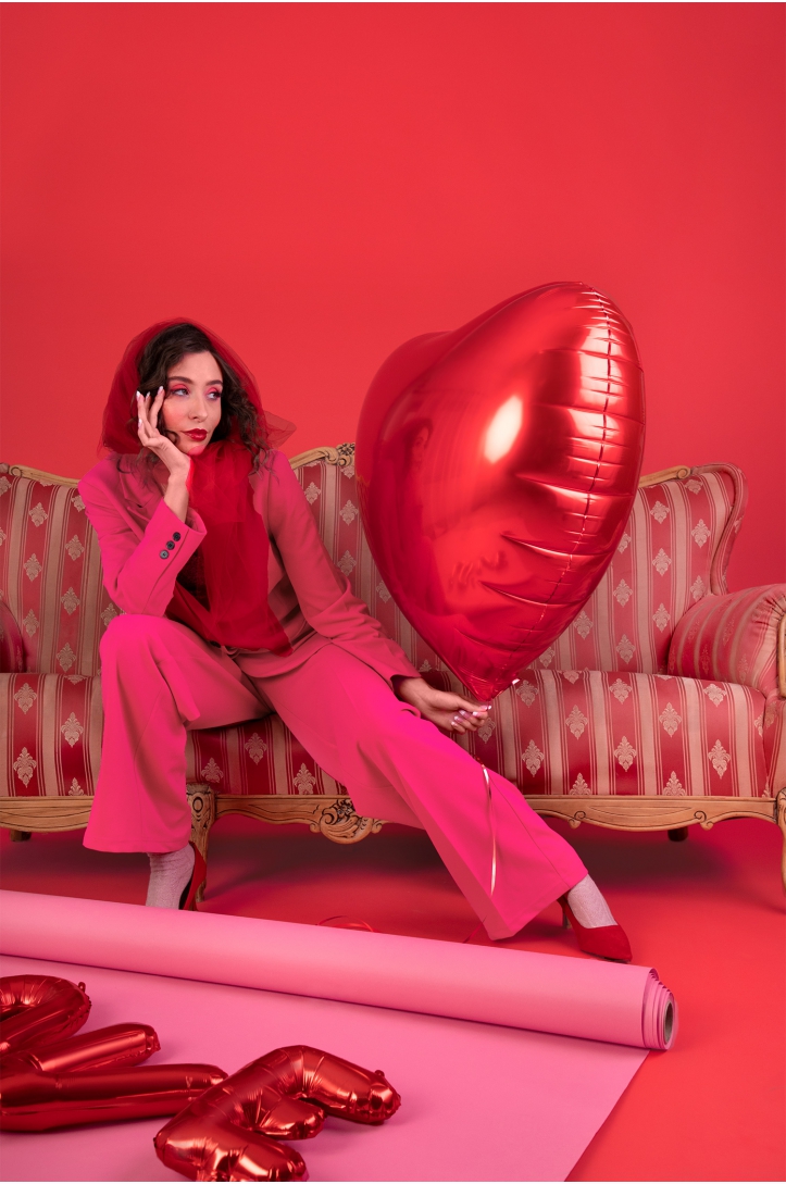 Foil Balloon Heart, 45 cm, Red