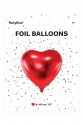 Foil Balloon Heart, 45 cm, Red