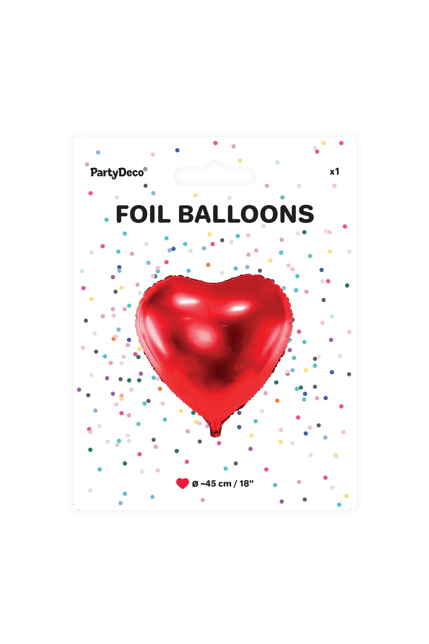 Foil Balloon Heart, 45 cm, Red