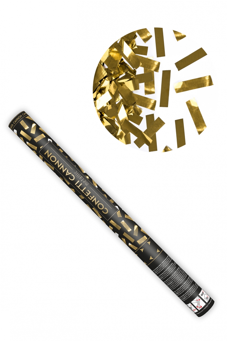 Tuba z konfetti, srebrny, 60cm