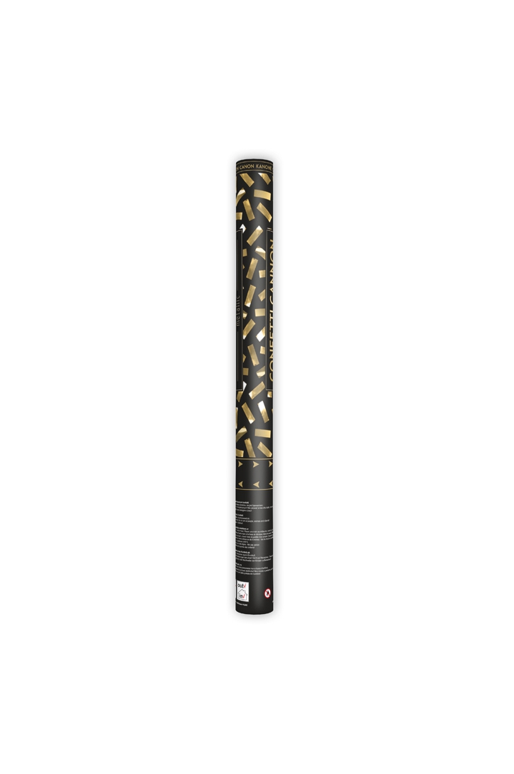 Tuba z konfetti, srebrny, 60cm