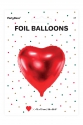 Foil Balloon Heart, 68x72 cm, Red
