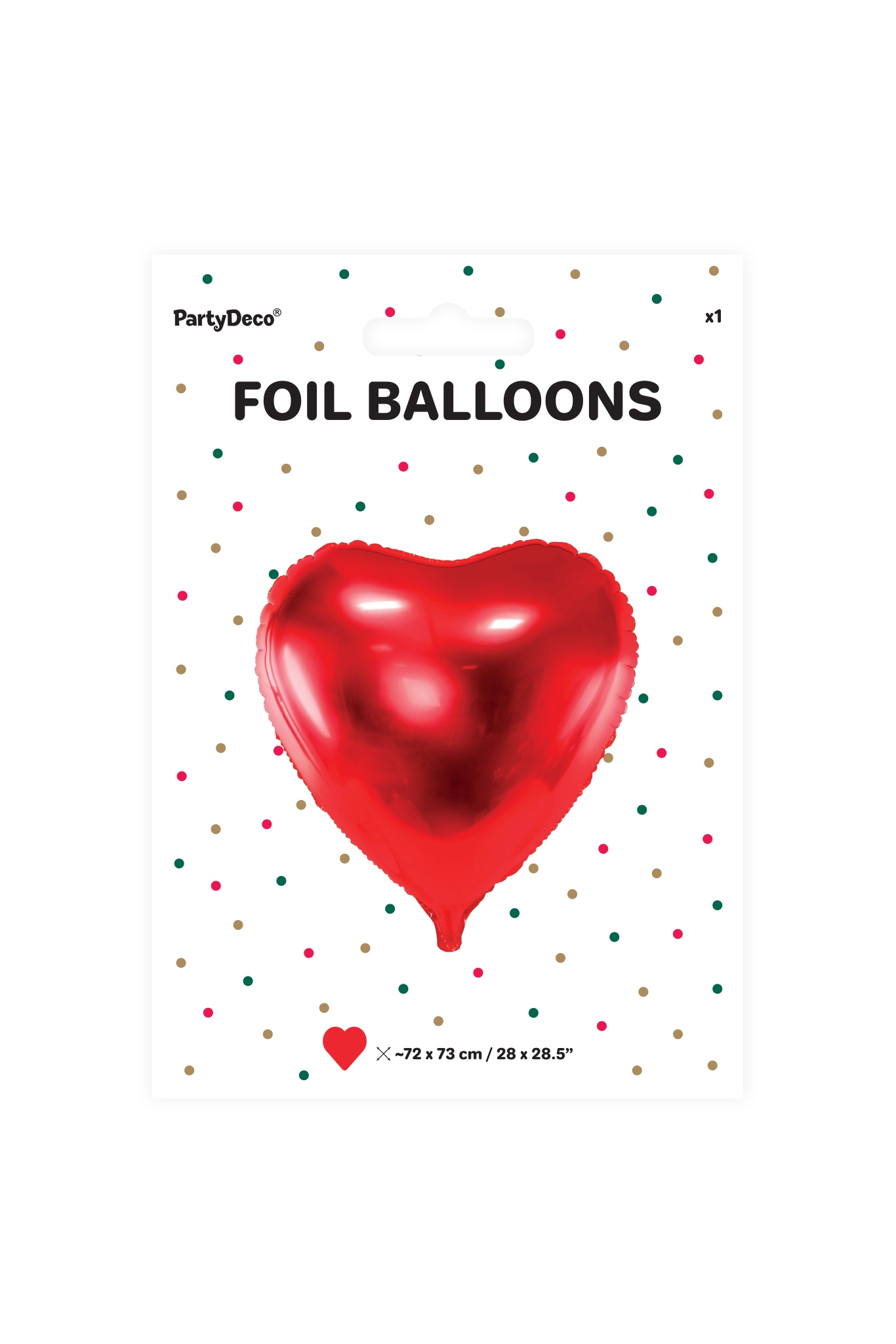 Foil Balloon Heart, 68x72 cm, Red