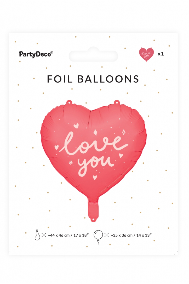 Balon foliowy Serce ''I love you''