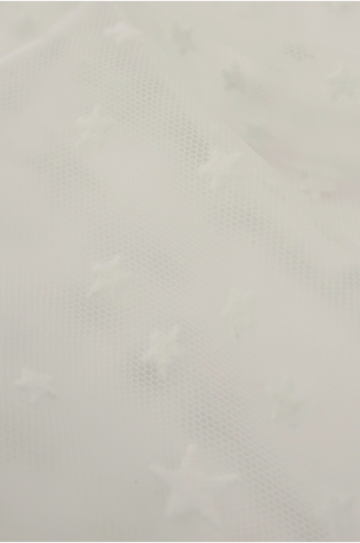 Tulle with star flock IT4007673