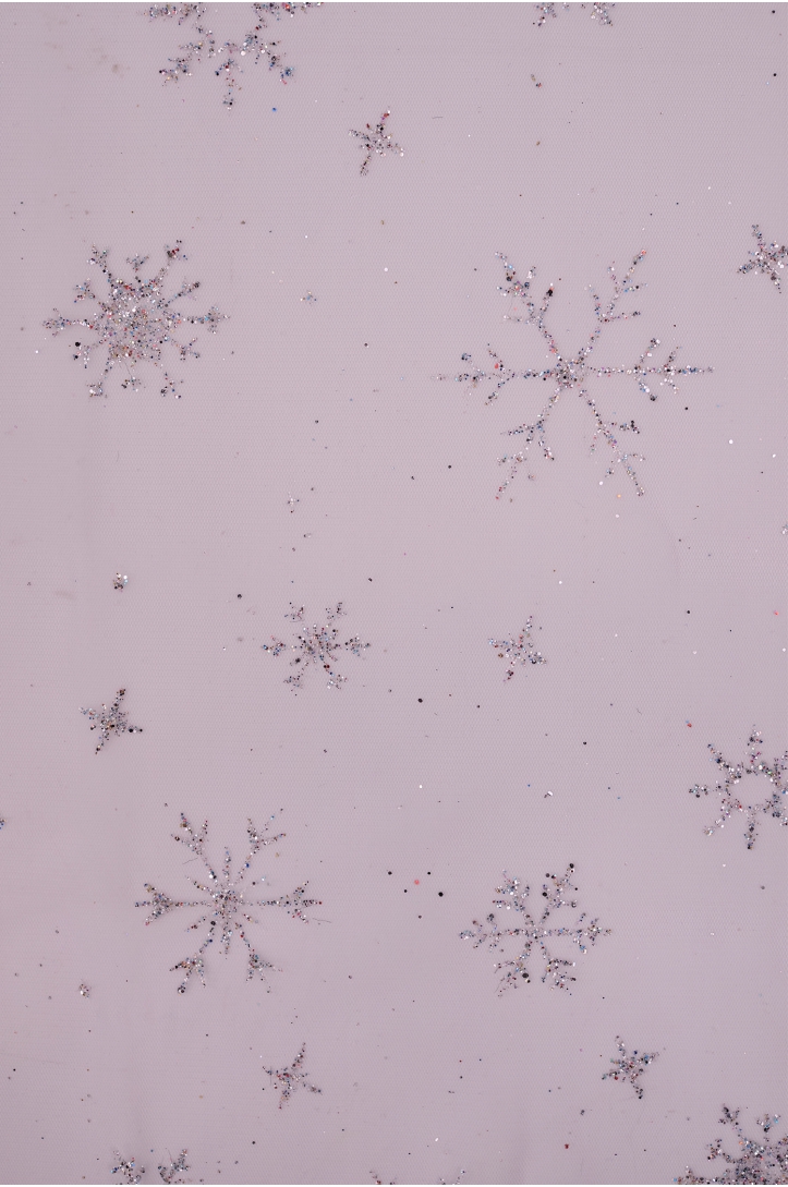 Glitzer-Schneeflocken-Tüll SKYRT0020