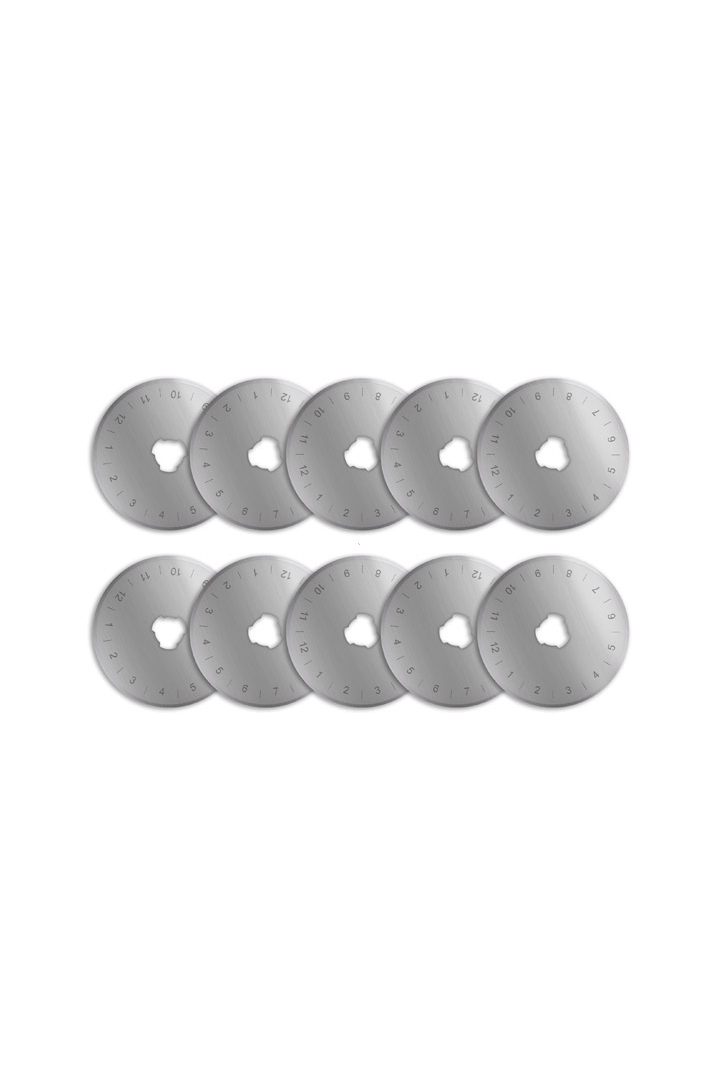 Rollschneiderklinge 45 mm, gerade, 10 Stück/Packung.