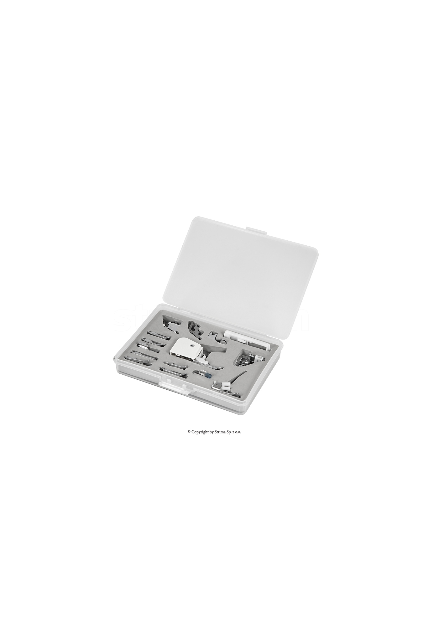 Presser foot set for domestic machine, 15 pcs.
