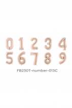 Foil Balloon Number Beige