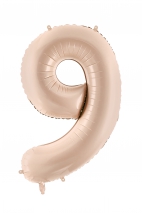 Foil Balloon Number Beige