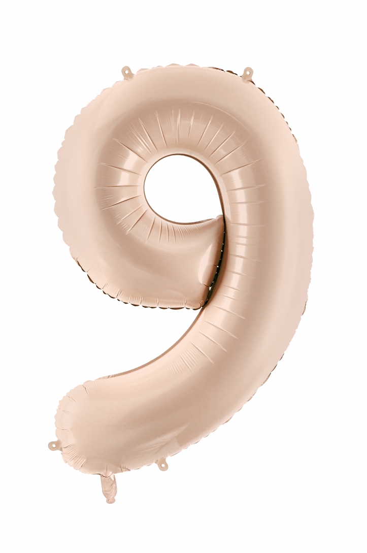 Foil Balloon Number Beige