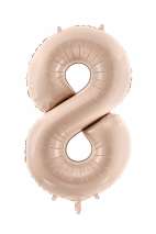 Foil Balloon Number Beige