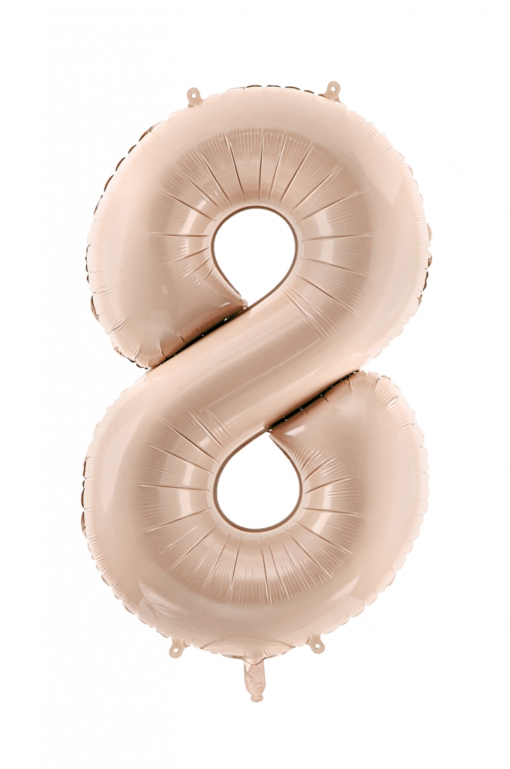 Foil Balloon Number Beige