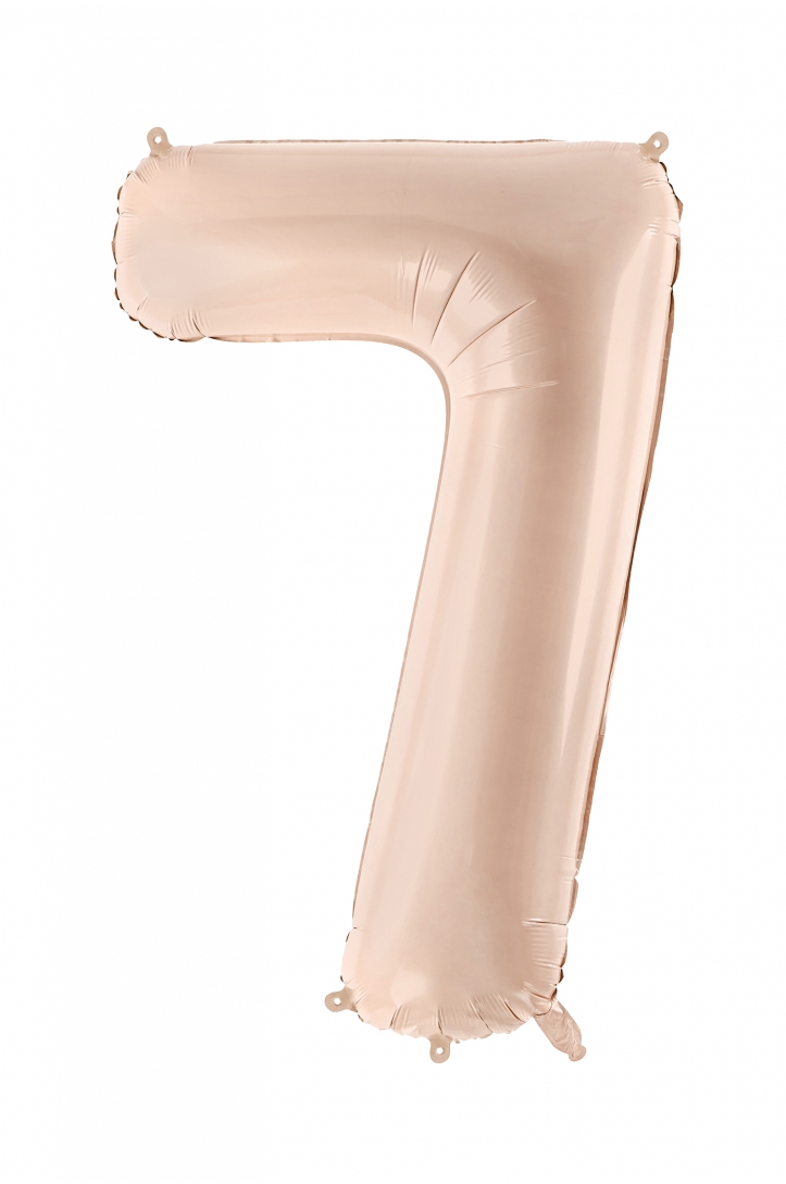 Foil Balloon Number Beige
