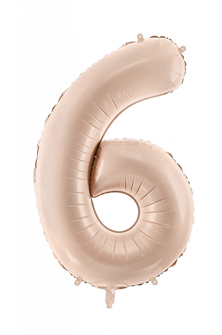 Foil Balloon Number Beige