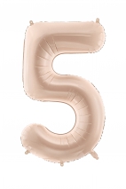 Foil Balloon Number Beige