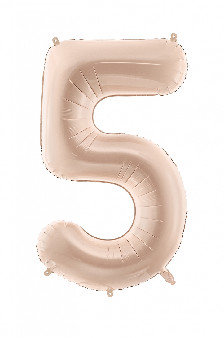 Foil Balloon Number Beige