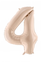 Foil Balloon Number Beige