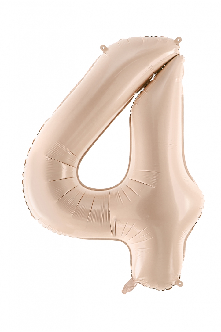 Foil Balloon Number Beige