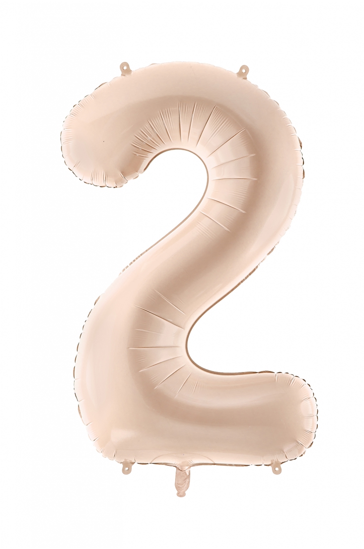 Foil Balloon Number Beige