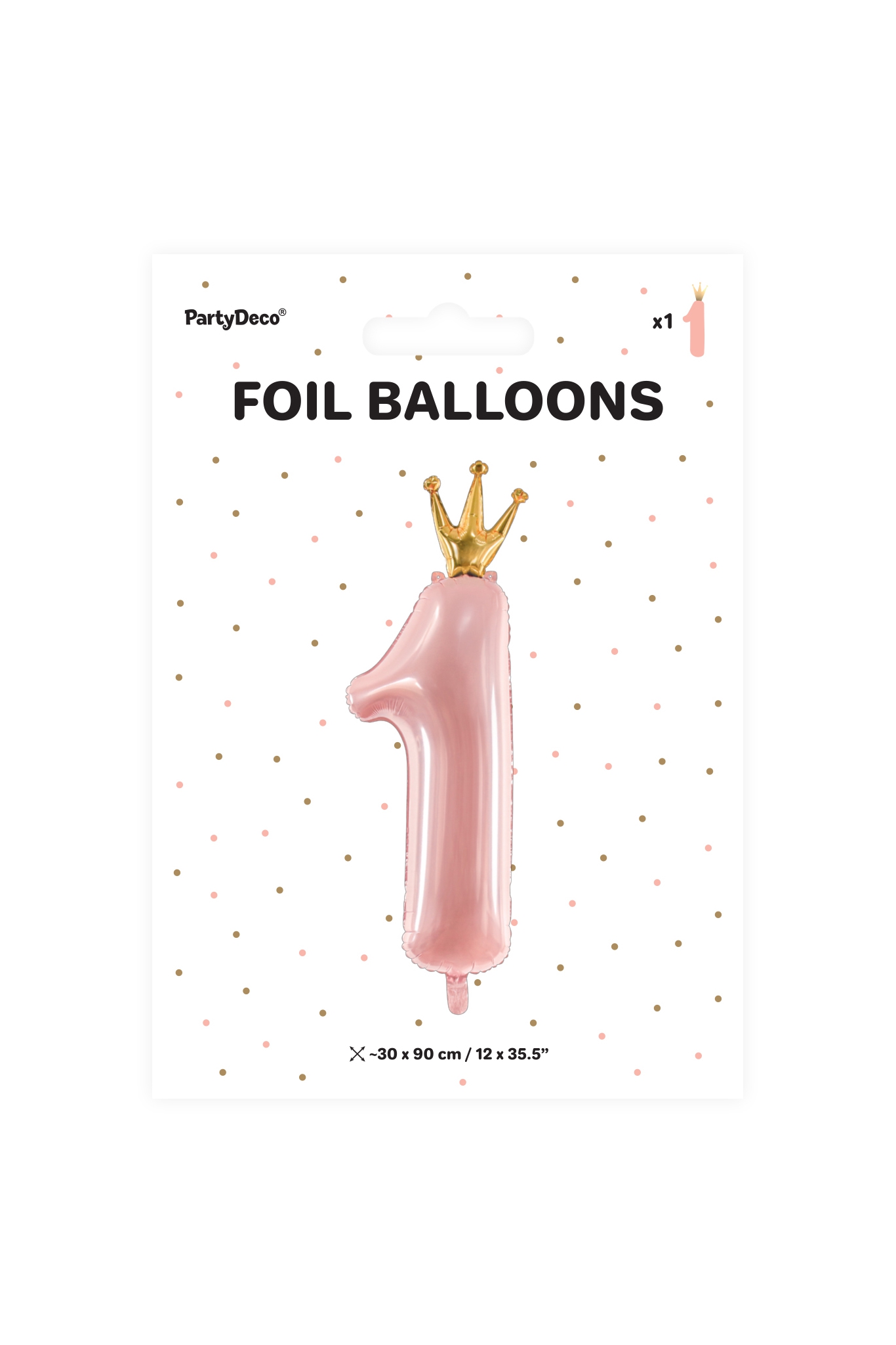 Balon foliowy Cyfra 1 Różowy