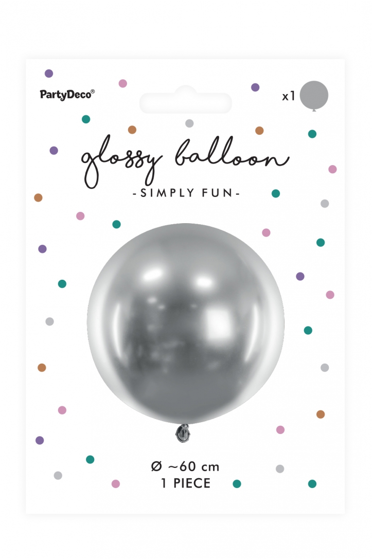 Glossy round balloon 60 cm