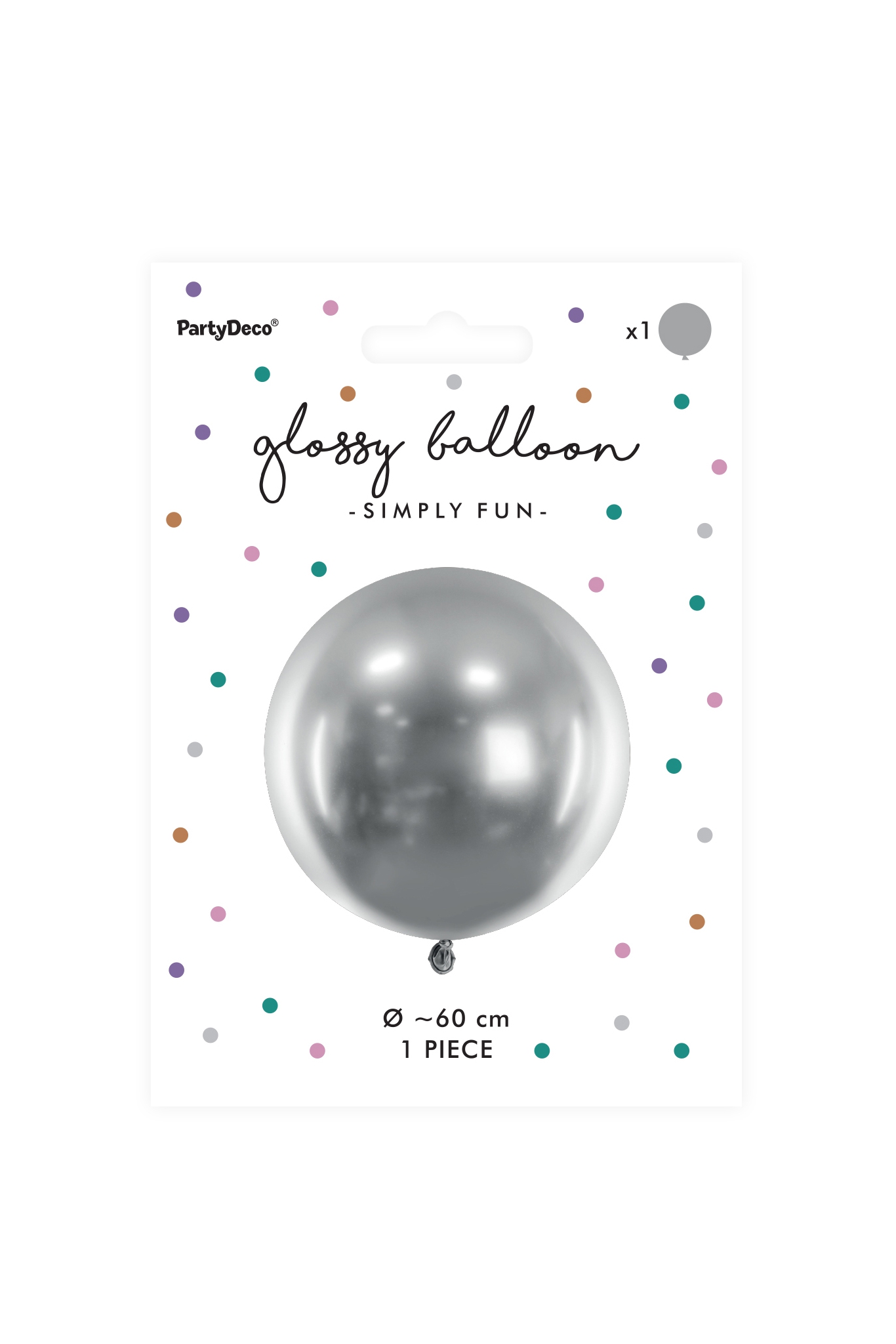 Glossy round balloon 60 cm
