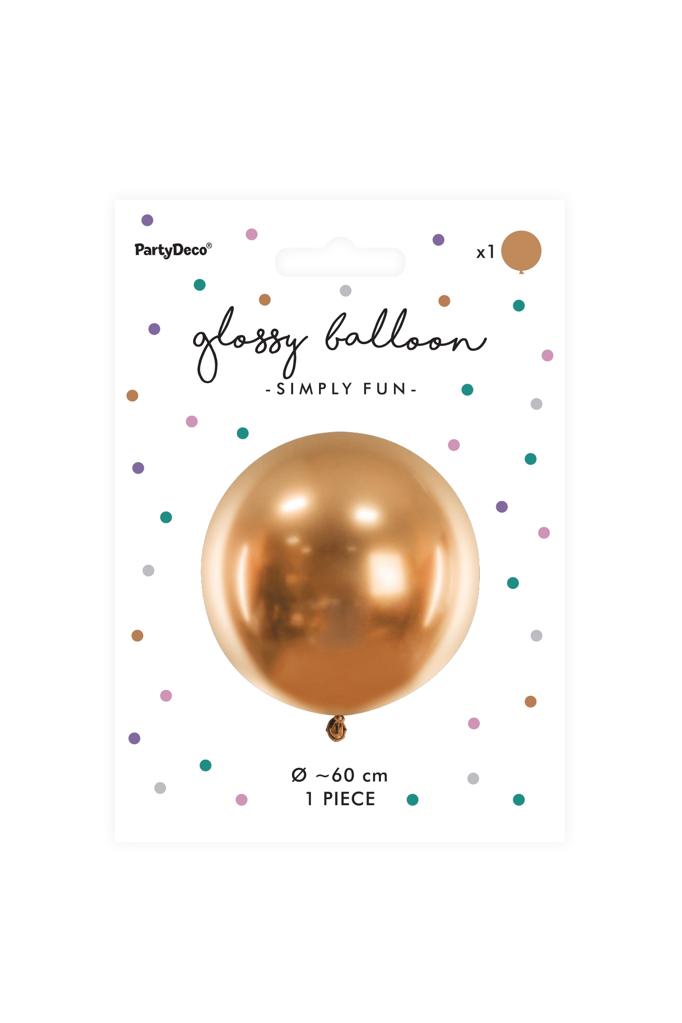 Glossy round balloon 60 cm
