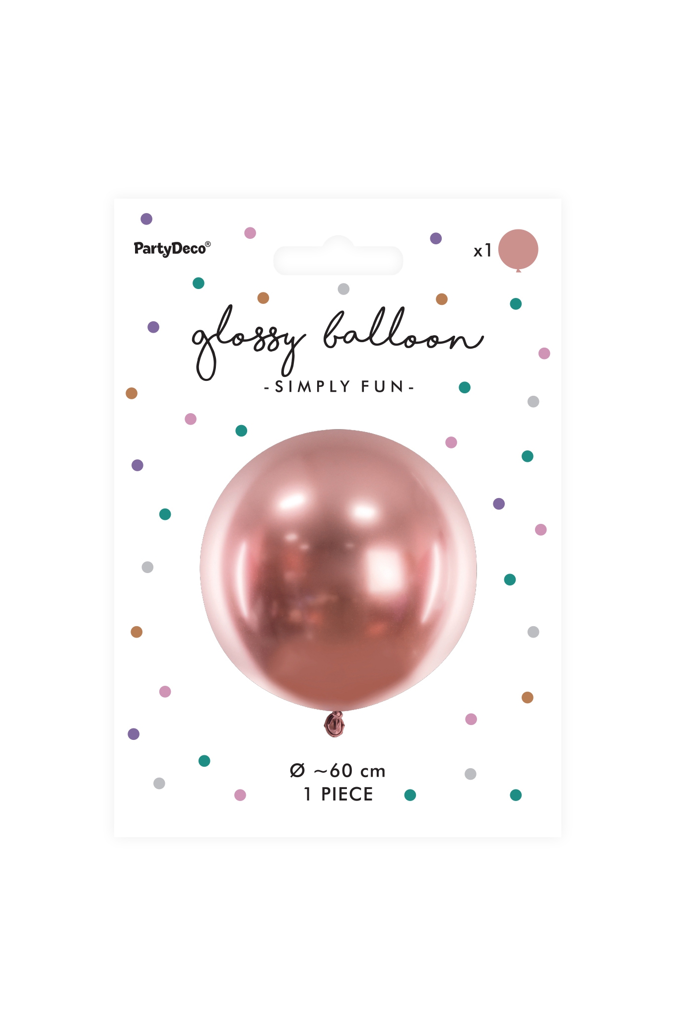 Glossy round balloon 60 cm