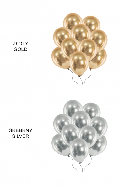 Balony Glossy Złote 30 cm