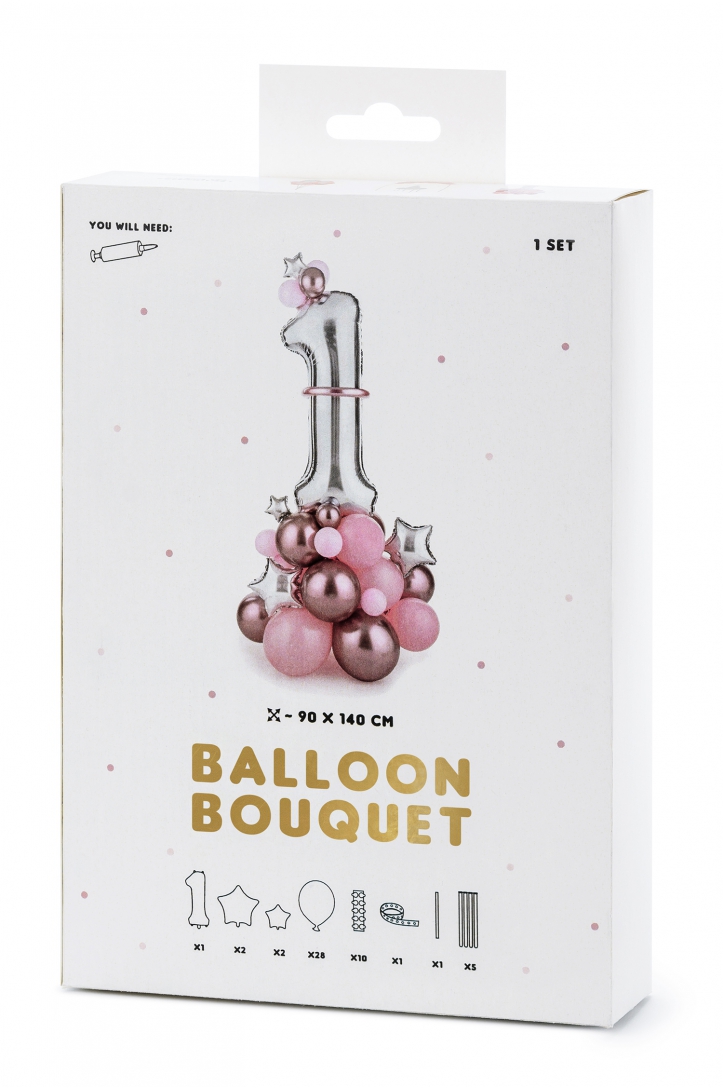 Balloon bouquet Number "1" Pink