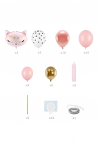 Ballonstrauß Kätzchen Rosa