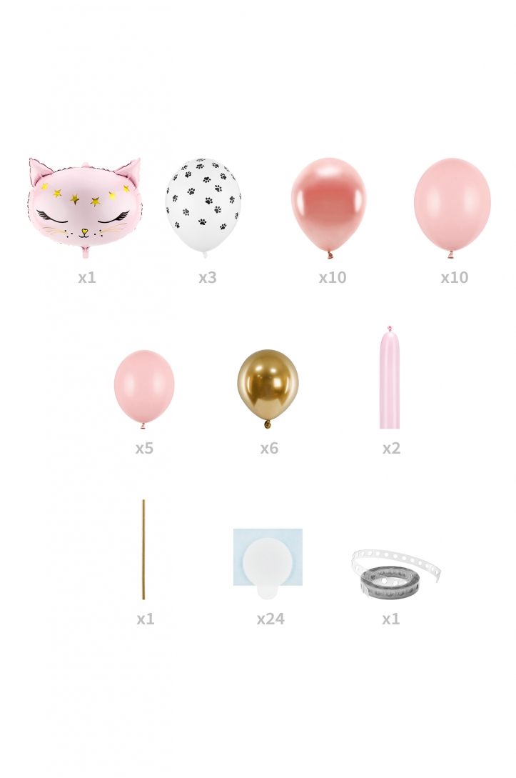 Ballonstrauß Kätzchen Rosa