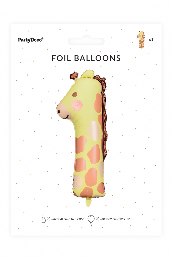 Balon foliowy Cyfra Zwierzątko